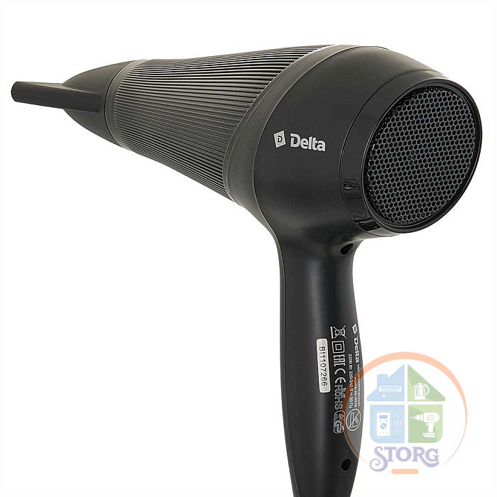 Фен DELTA DL-0928, черный, холодный воздух, 2200 Вт