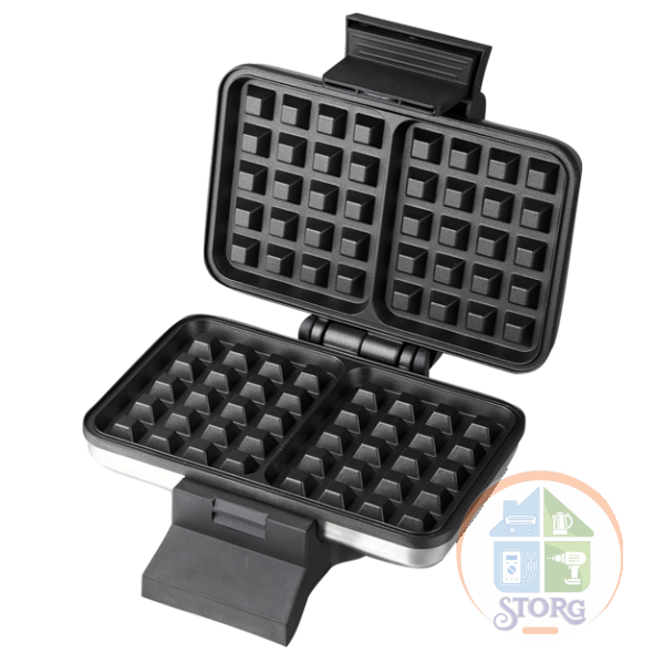 Вафельница SAKURA SA-7405T, 1000Вт, форма для тонких вафель, тефлоновое покрытие, термостат