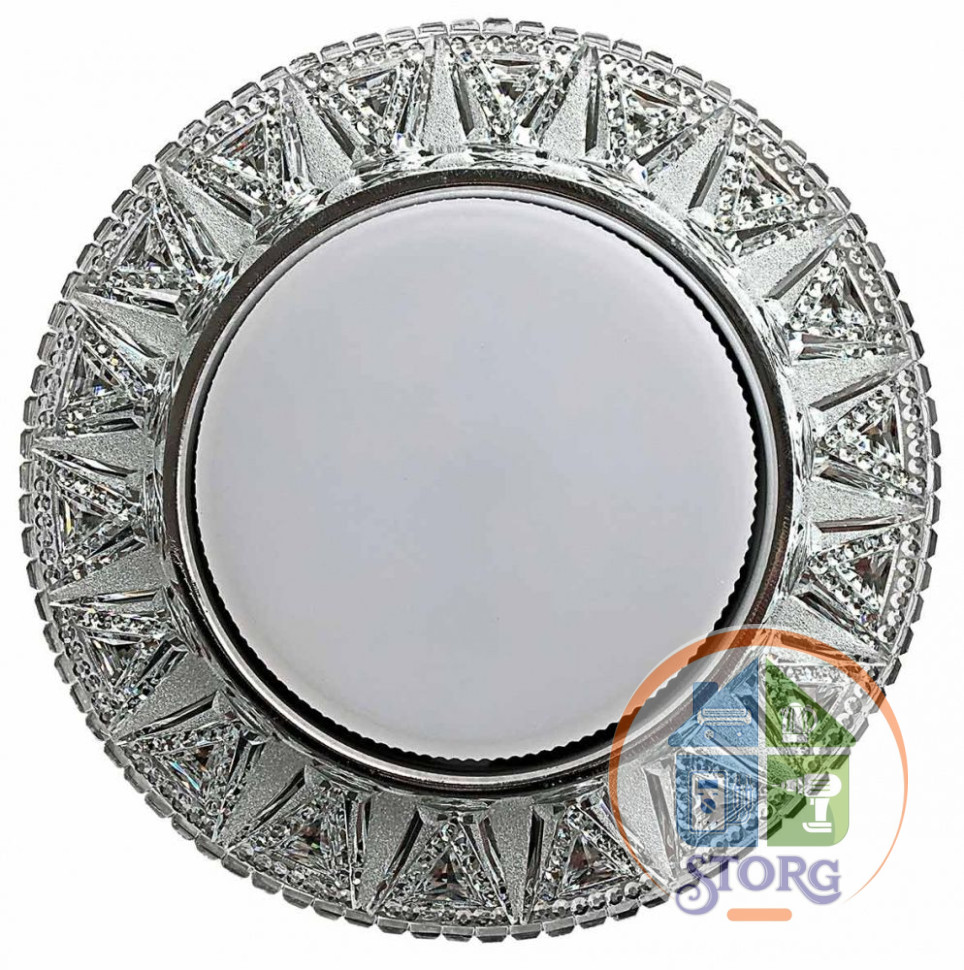 Светильник потолочный встраиваемый GX53 DECOR K, цвет: прозрачный/хром, Спутник