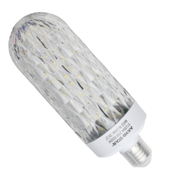 Светодиодная лампа AKKOSTAR E27-20W/1800lum (6500K) AC85-265V "хрусталь-суженная"