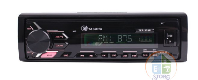 Автомагнитола TAKARA TFP-370BT (Red) 4×50 вт