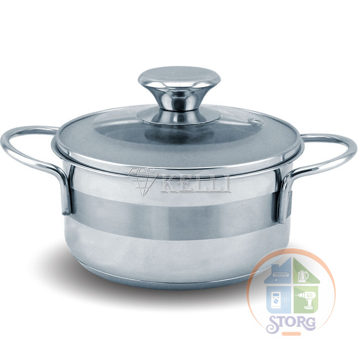 Кастрюля из нержавеющей стали KELLI KL-4241 0,7л (1х12)