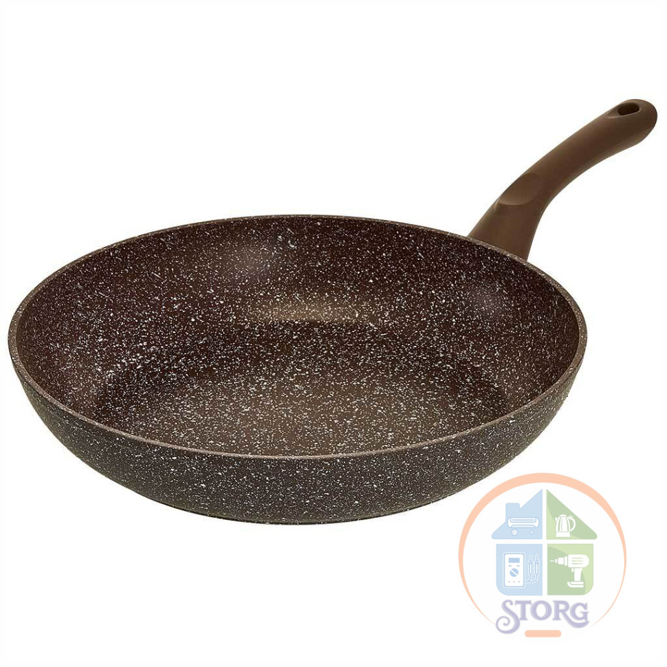 Сковорода алюминиевая ALPENKOK AK-0040A/28N "BROWN MARBLE", d=28см, индукция, антиприг.покрытие
