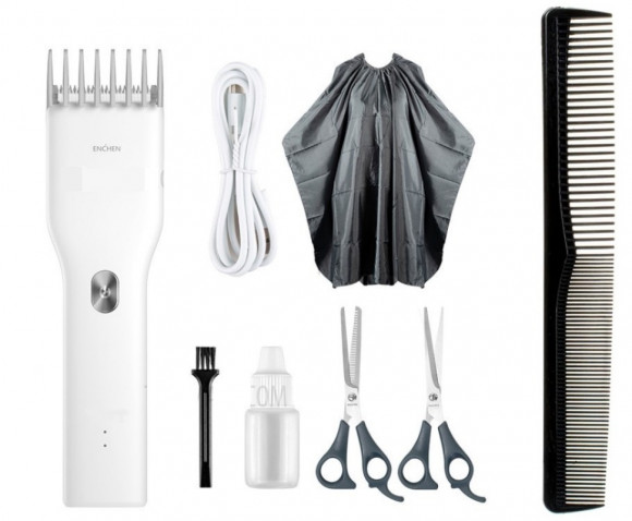 Триммер для волос + набор для стрижки Xiaomi Enchen Boost Hair Trimmer Set (белый)