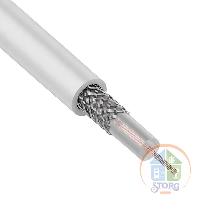 Кабель RG-174A/U, (99%), 50 Ом, 200м., белый  REXANT