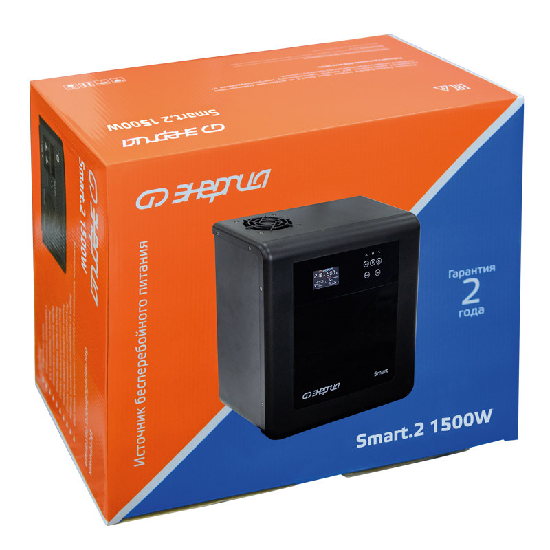 Источник бесперебойного питания Энергия Smart.2 1500W, 140-275 В, чистая синусоида, AGM, GEL, Li Источник бесперебойного питания Энергия Smart.2 1500W, 140-275 В, чистая синусоида, AGM, GEL, Li