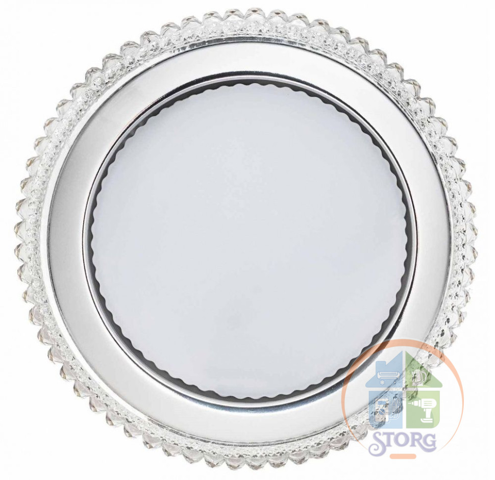 Светильник потолочный встраиваемый GX53 DECOR M, цвет: прозрачный/хром, Спутник