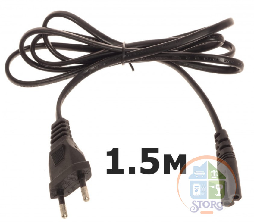 Кабель сетевой VS10 1,5м восьмерка  (радио,магнитолы и т.п) (Black)  20pcs