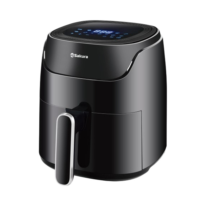 Аэрогриль SAKURA SA-7685BK, 1400 Вт, объем 4л, 8 режимов, таймер 60 мин, антиприг. покрытие.