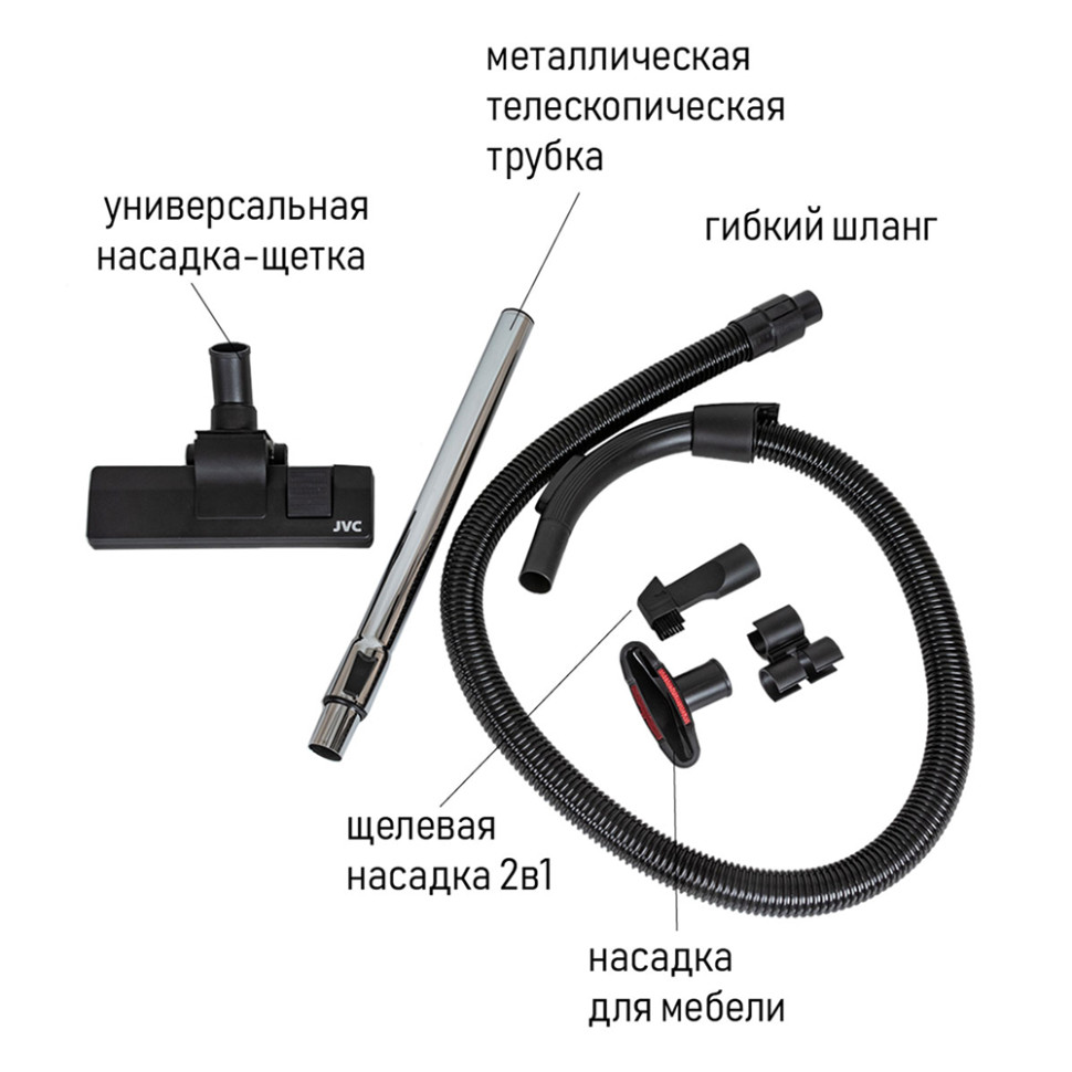 Пылесос JVC JH-VC410, Синий/черный, 400/2200Вт, уборка сухая, пылесборник контейнер 3л Пылесос JVC JH-VC410, Синий/черный, 400/2200Вт, уборка сухая, пылесборник контейнер 3л