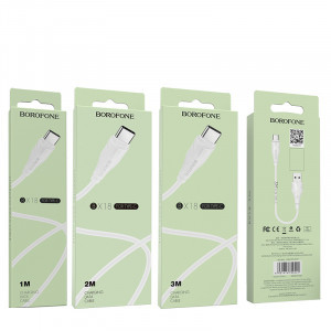 Кабель USB Borofone BX18 Optimal  Type-C 2000mm (white)