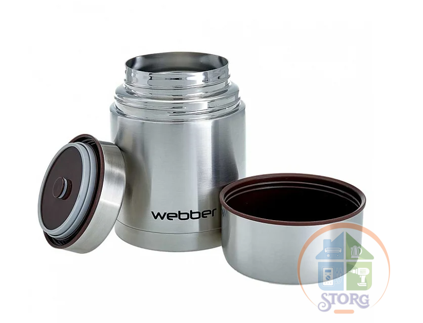Термос WEBBER SSB-0750N (Металлик; Объем 750мл; Широкая горловина;Корпус из нерж.стали; Пищевой)
