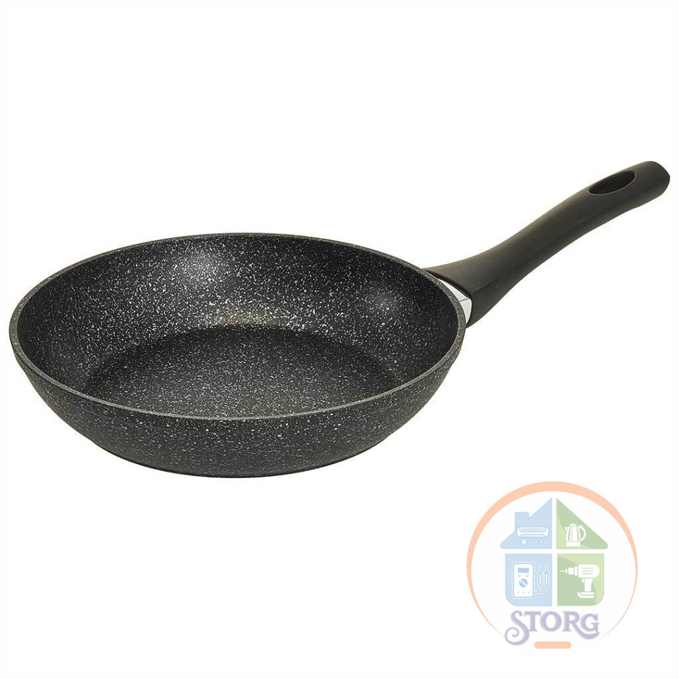 Сковорода алюминиевая ALPENKOK AK-0116A/22N "BLACK MARBLE", d=22см, индукция, антиприг.покрытие