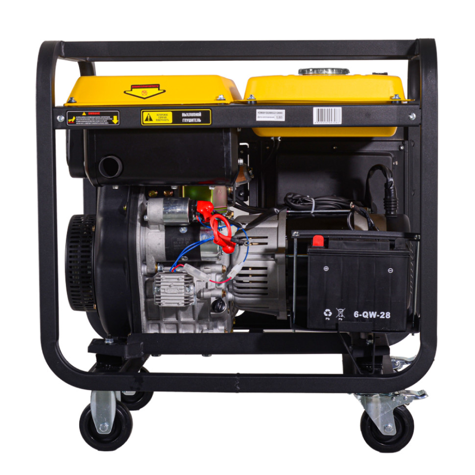 Генератор дизельный Huter LDG 7000LXА (5/5.5кВт, 1-фаза, 4-такт., AVR, руч./эл.старт., мед.обмотка) Генератор дизельный Huter LDG 7000LXА (5/5.5кВт, 1-фаза, 4-такт., AVR, руч./эл.старт., мед.обмотка)
