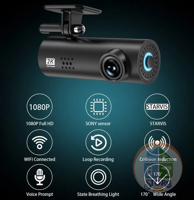 Видеорегистратор автомобильный DASH CAM LF9 Pro 170° , Wi-Fi, Sony IMX307 , Full HD