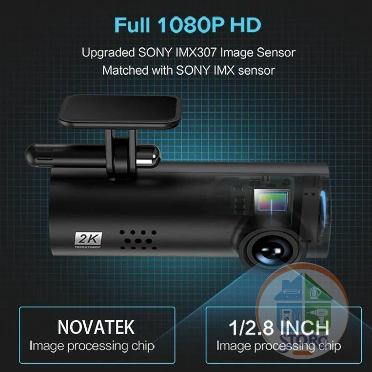 Видеорегистратор автомобильный DASH CAM LF9 Pro 170° , Wi-Fi, Sony IMX307 , Full HD