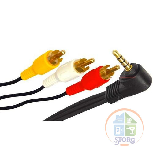 Шнур 3.5мм 4C Plug - 3RCA Plug  1.5M  PE  (GOLD)  REXANT