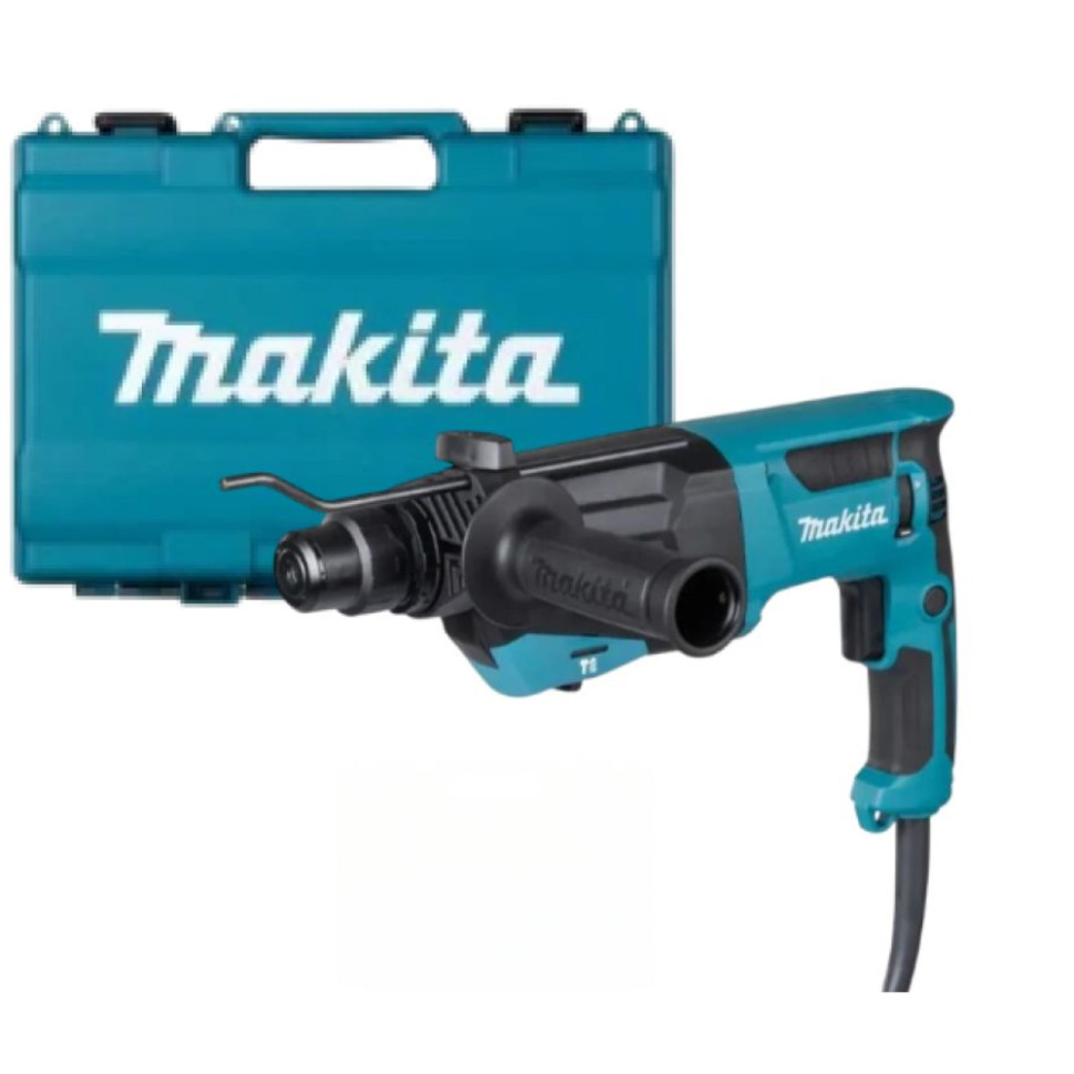 Перфоратор комбинированный Makita HR 2670, 800Вт, 3.0Дж, до 4500 уд/мин, до 1500 об/мин, SDS‑plus Перфоратор комбинированный Makita HR 2670, 800Вт, 3.0Дж, до 4500 уд/мин, до 1500 об/мин, SDS‑plus