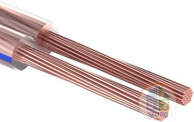 Кабель акустический, 2х0.75 мм², прозрачный BLUELINE, 100 м.  REXANT