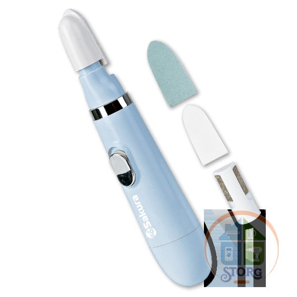 АКЦИЯ! Маникюрный набор SAKURA SA-5503BL 4 насадки (для грубой и тонкой шлифовки (2 шт.), насад