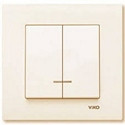 90960150 Выкл. 2-й с подсветкой крем VIKO Karre