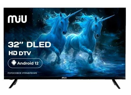 32" Телевизор MIU H32ASP100SV HD IPS, 1366x768 , Smart TV, Wi-Fi, Салют ТВ 32" Телевизор MIU H32ASP100SV HD IPS, 1366x768 , Smart TV, Wi-Fi, Салют ТВ