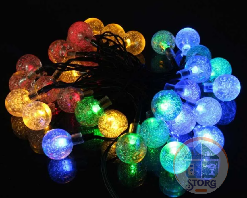 Гирлянда светодиодна S-TORG фигурная "Большой ШАР Прозрачный RGB"  черный кабель