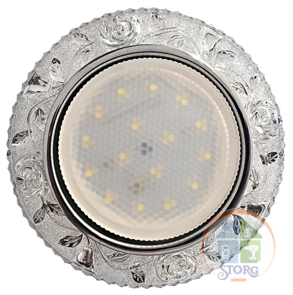 Светильник потолочный встраиваемый GX53 DECOR P, цвет: прозрачный/хром, Спутник