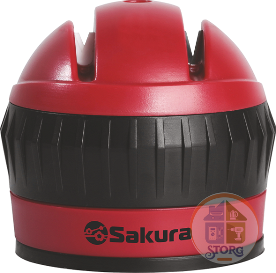 Ножеточка SAKURA SA-6654R 2 слота для заточки: с вольфрамовым покрытием, с керамическим покрытием