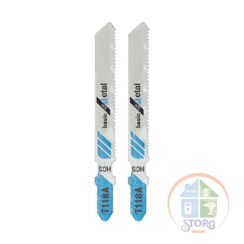 Пилка для электролобзика 75 мм 21 з/д 1,5-3 мм T118A (2 шт./уп.) (металл) REXANT