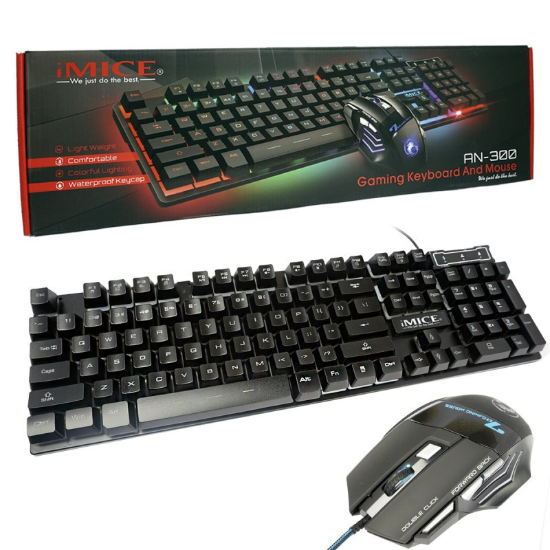 Игровая клавиатура + мышь IMice AN300 водонепрониицаааемая + RGB подсветка