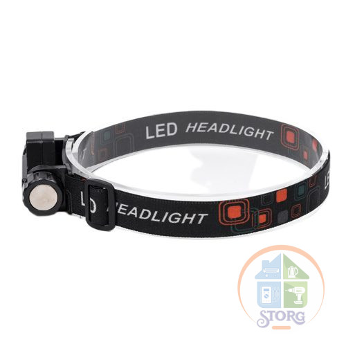 Налобный фонарь T6 LED 7w ИСКРА IR-101, 2 Режима свечения, Магнит на торце
