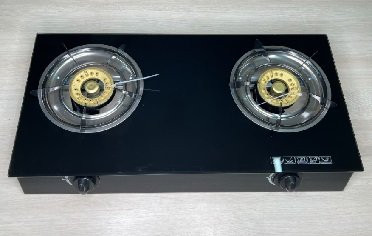 Плита газовая ПГ-2КУ (CGS-456), черный, стекло, 2-конфорочная, чугунные горелки