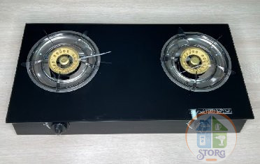 Плита газовая ПГ-2КУ (CGS-456), черный, стекло, 2-конфорочная, чугунные горелки