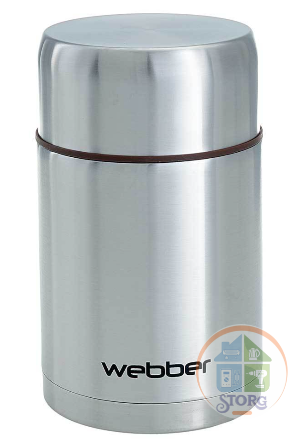 Термос WEBBER SSB-1000N (Металлик; Объем 1л; Корпус из нерж.стали; Широкая горловина; Пищевой)