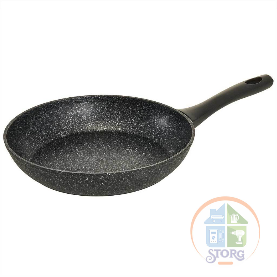 Сковорода алюминиевая ALPENKOK AK-0118A/26N "BLACK MARBLE", d=26см, индукция, антиприг.покрытие