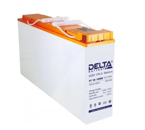 Аккумуляторная батарея Delta FT 12-125 M AGM VRLA 12В, 125Ач (436х108х317мм), 36кг , до 12лет