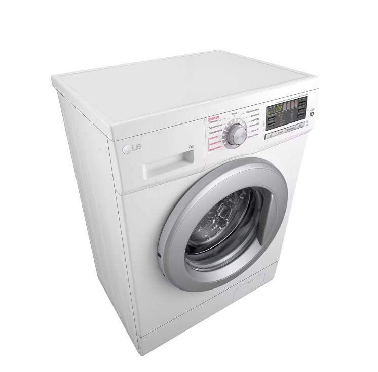 Стиральная машина LG F1296HDS1, Белый, 7кг, инверт. мотор с прямым привод., пар Steam™, 60x85x44