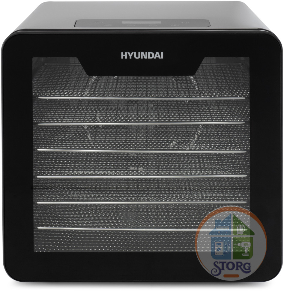 Сушка для фруктов и овощей Hyundai HYFD-8802 14под. 600Вт серебристый