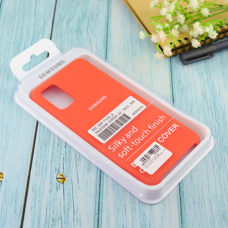 Чехол Silicone case для Samsung A71 2020 абрикос (2)