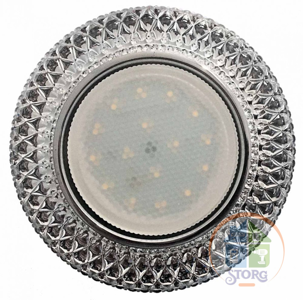 Светильник потолочный встраиваемый GX53 DECOR T, цвет: прозрачный/хром, Спутник