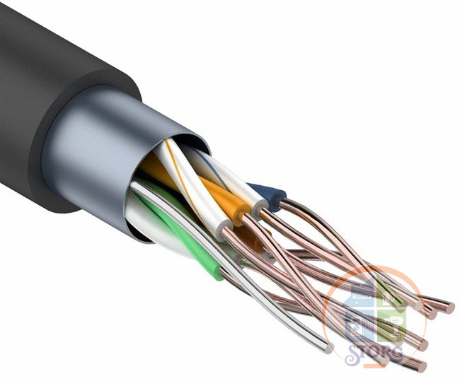 Кабель витая пара REXANT FTP 4PR 24AWG, CAT5e наружный (OUTDOOR) (бухта 305м) (экранированный, медь)