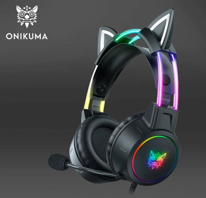 Проводные игровые наушники ONIKUMA X15 PRO RGB, микрофон , шумоподавлением для ПК/PS/XBOX