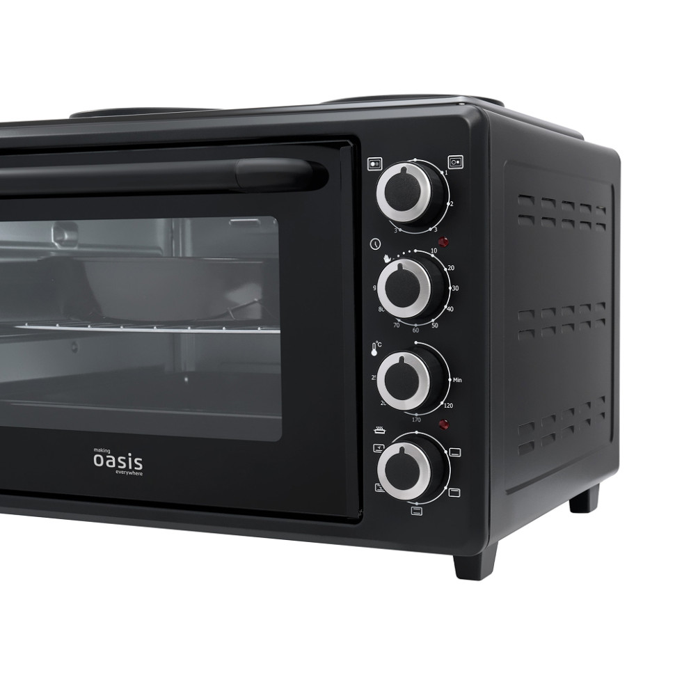 Духовой шкаф комбинированный OASIS M-BL40B1 Черный, 2-конф., 40л, 4000Вт, конвекция, 5 реж.) Духовой шкаф комбинированный OASIS M-BL40B1 Черный, 2-конф., 40л, 4000Вт, конвекция, 5 реж.)