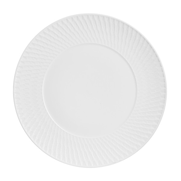 Тарелка подстановочная BY COLLECTION White Line, 26,5см, фарфор, рельеф