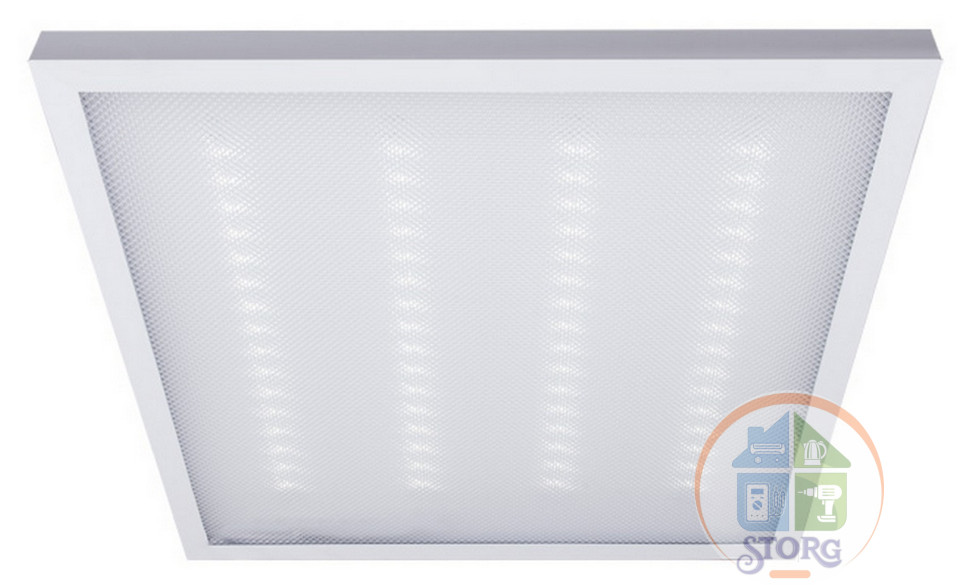 Панель светодиодная LED REV LP Slim Quadro 36W 4000K 595х595х15мм, рассеиватель "Призма", замена ЛВО/ЛПО 4х18. Ультратонкий драйвер в комплекте. Универсальная установка (встраиваемая/накладная/подвесная).
