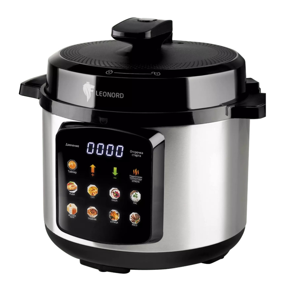 Мультиварка-скороварка LEONORD LE-1742 Серебро/Черный; 1000Вт; 5л; 24 мес.гар. Мультиварка-скороварка LEONORD LE-1742 Серебро/Черный; 1000Вт; 5л; 24 мес.гар.