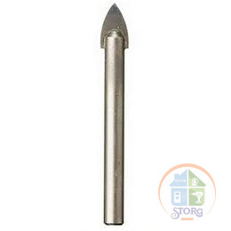 1055-03-06 Сверло по стеклу и кафелю, d 6мм, круглый хвостовик, 2 грани, Sturm!