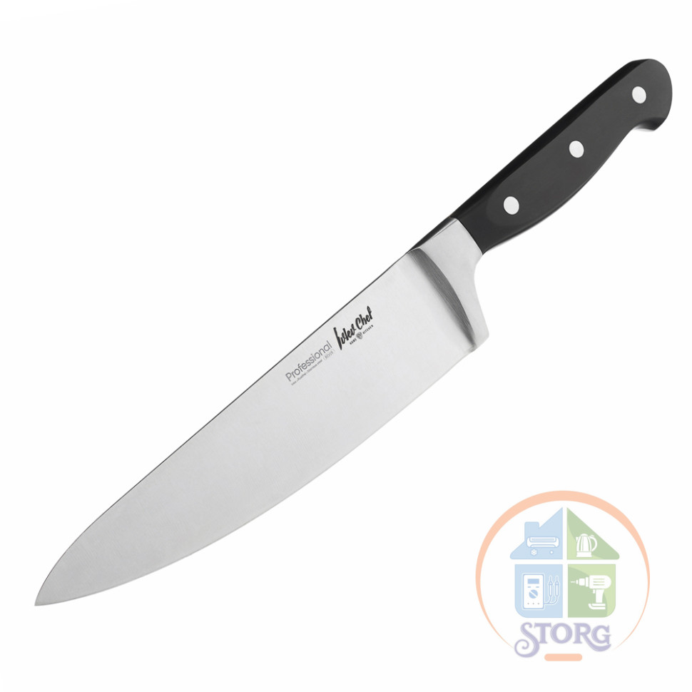 Нож кухонный шеф 20см Ivlev Chef Profi, кованый, нерж.сталь 5Cr15