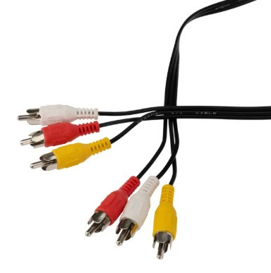 Шнур Rexant 17-0205 3х3 RCA 5М, Черный